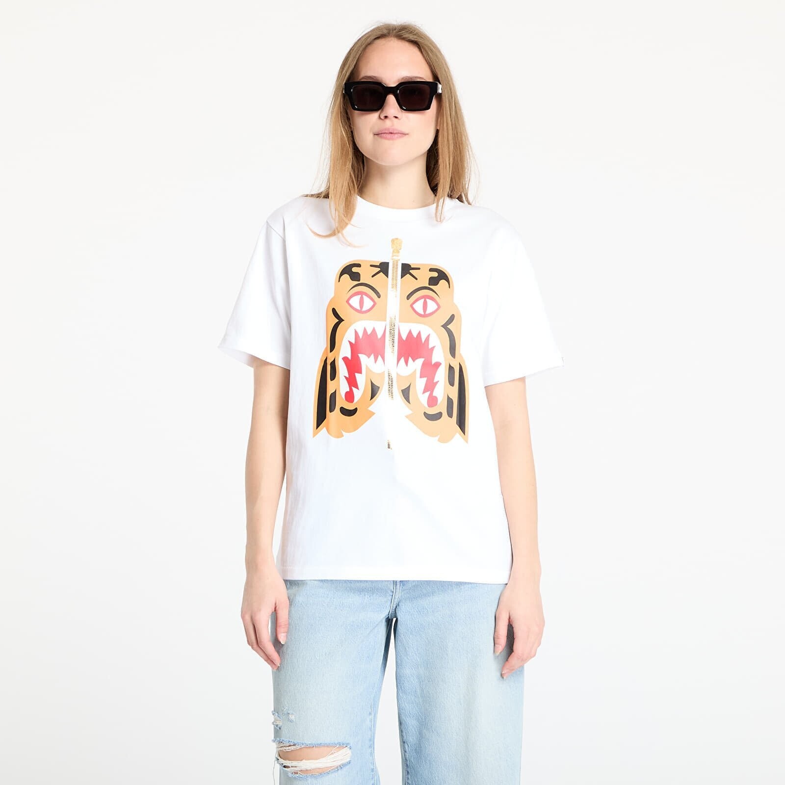 Tričko A BATHING APE Colors Tiger Tee UNISEX White M