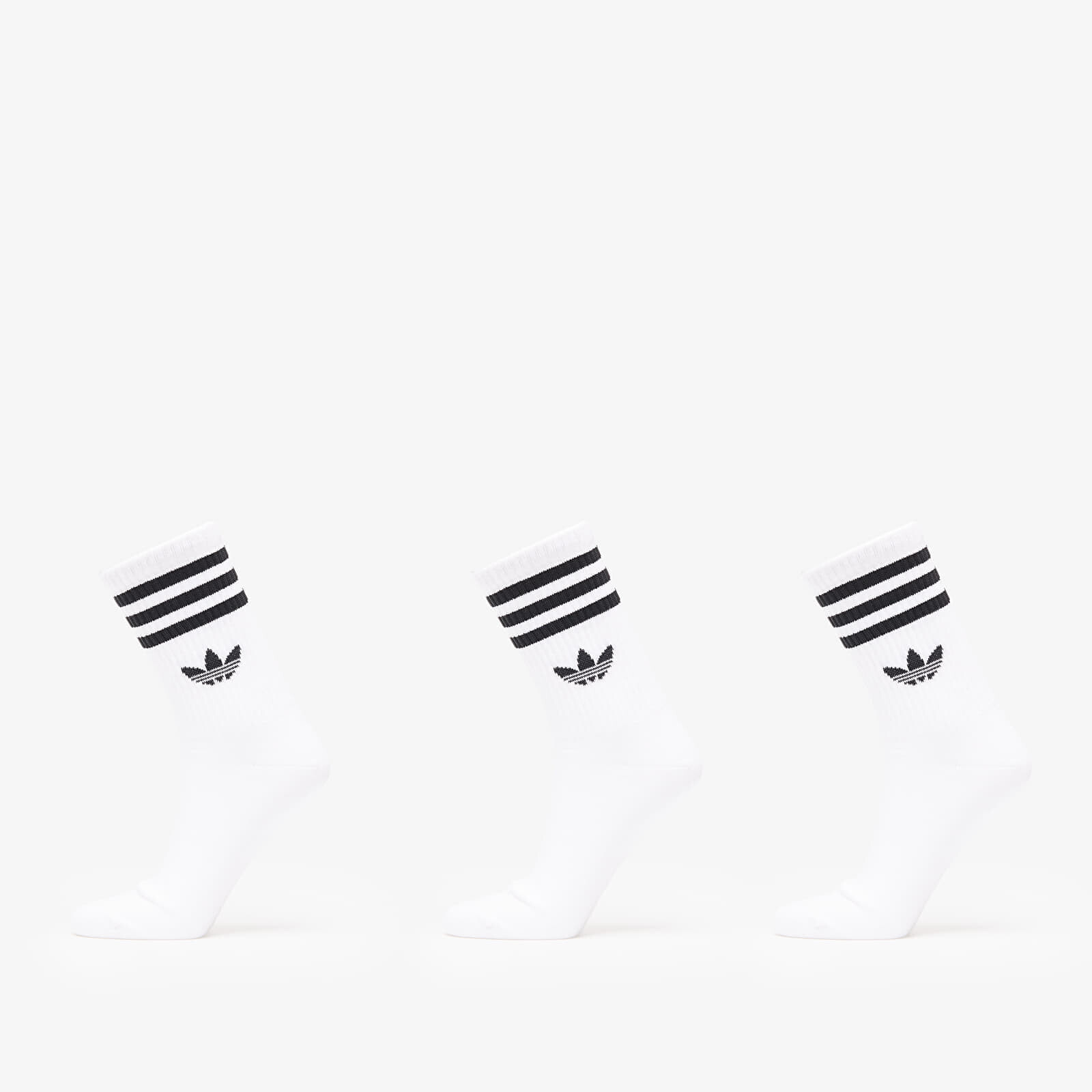 adidas 3 Stripes Crew Socks 3-Pack White/ White/ White S