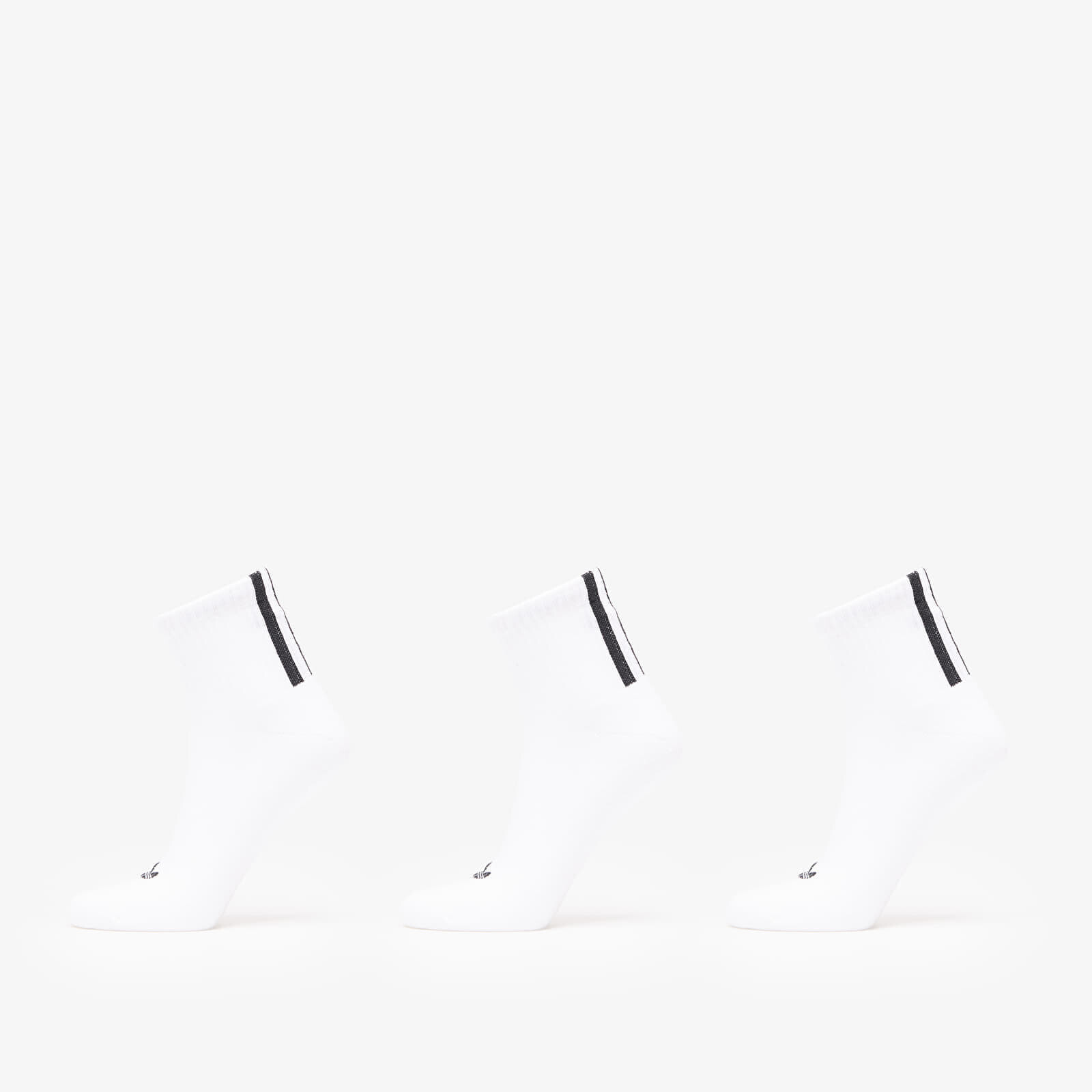adidas 3 Stripes 1/4 Socks 3-Pack White/ White/ White M