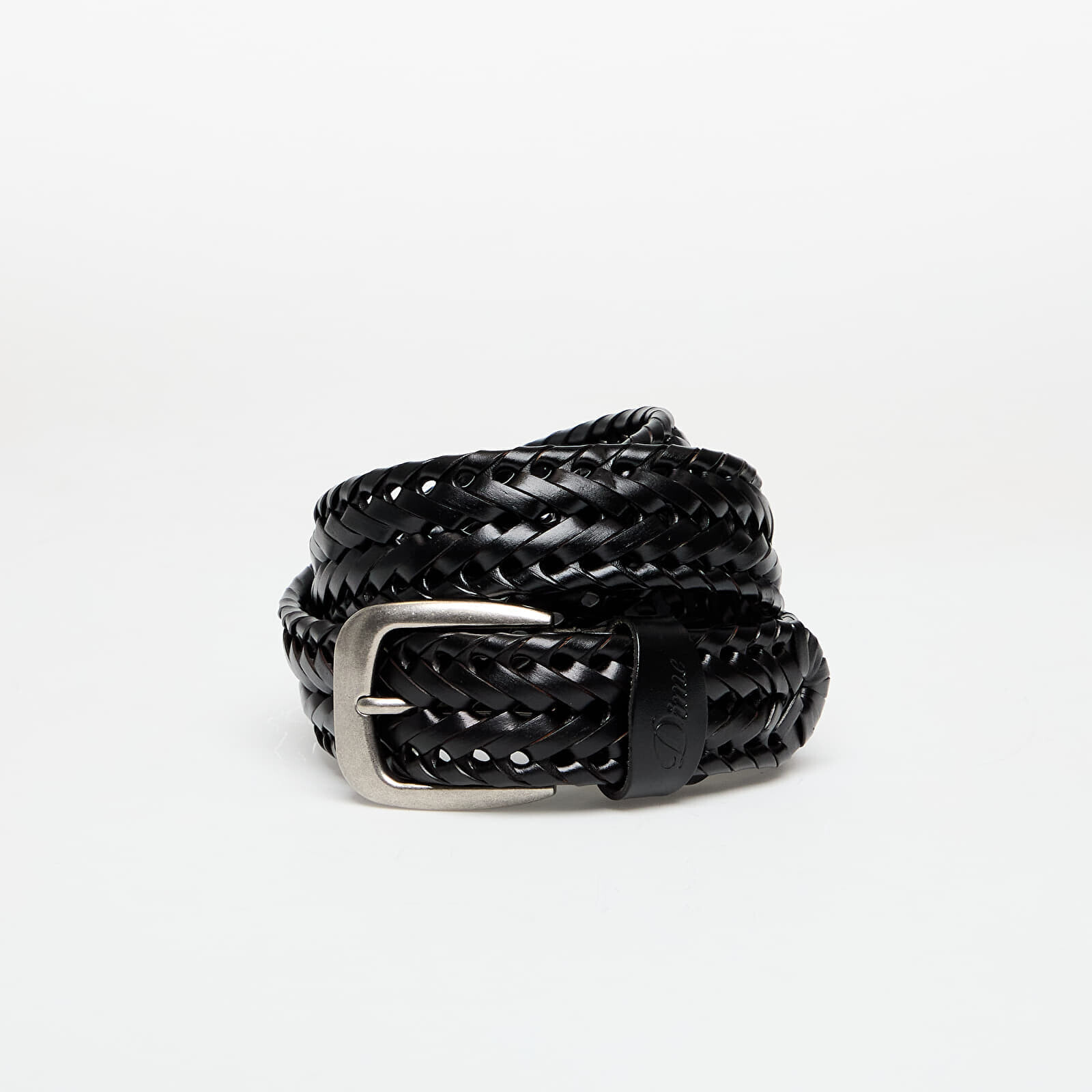 Opasok DIME Braided Leather Belt Black S/M