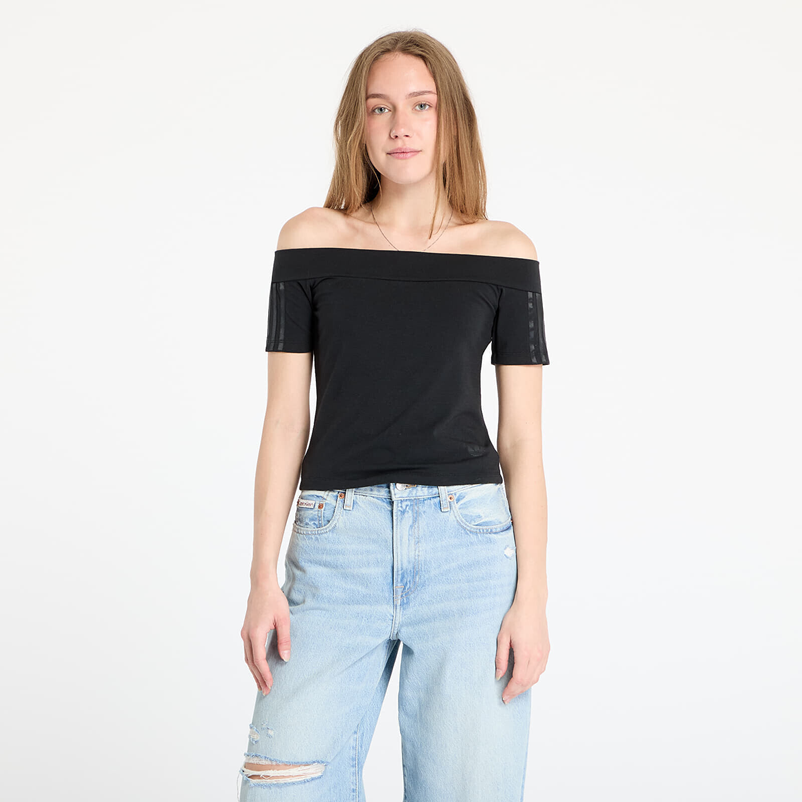 Tričko adidas Adicolor Bandeau Short Sleeve T-Shirt Black XS