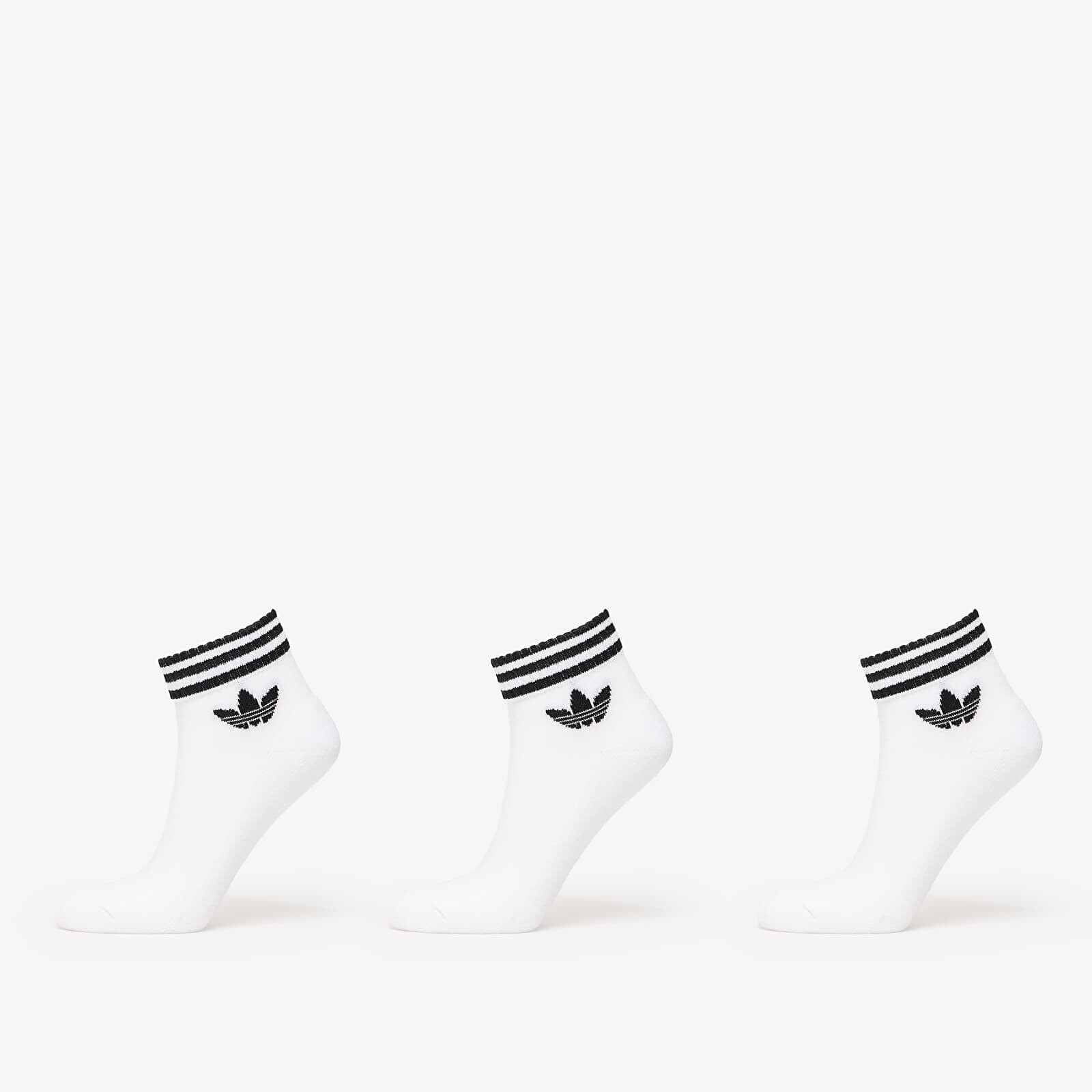adidas 3-Stripes Ankle Socks 3-Pack White S