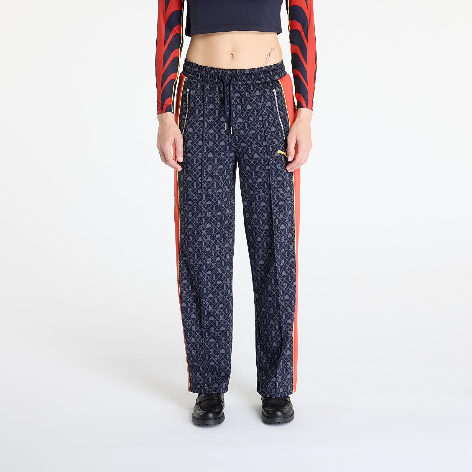 Kalhoty Puma Road To Unity AOP Straight Track Pants New Navy-AOP M