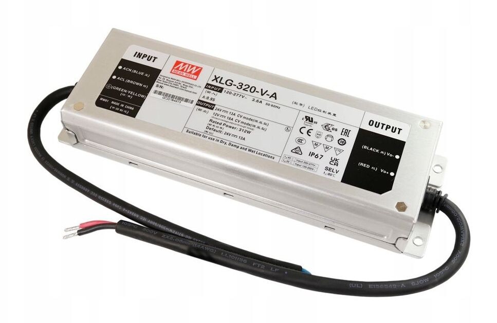 LED Solution Mean Well napájací zdroj XLG 12V/24V 320W IP67 XLG-320-V-A