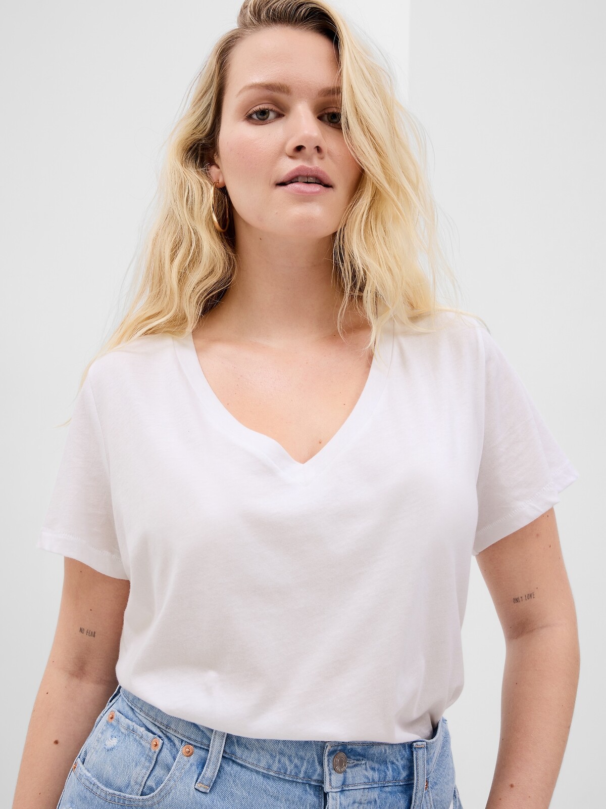 GAP T-Shirt organic vintage v-neck - Women