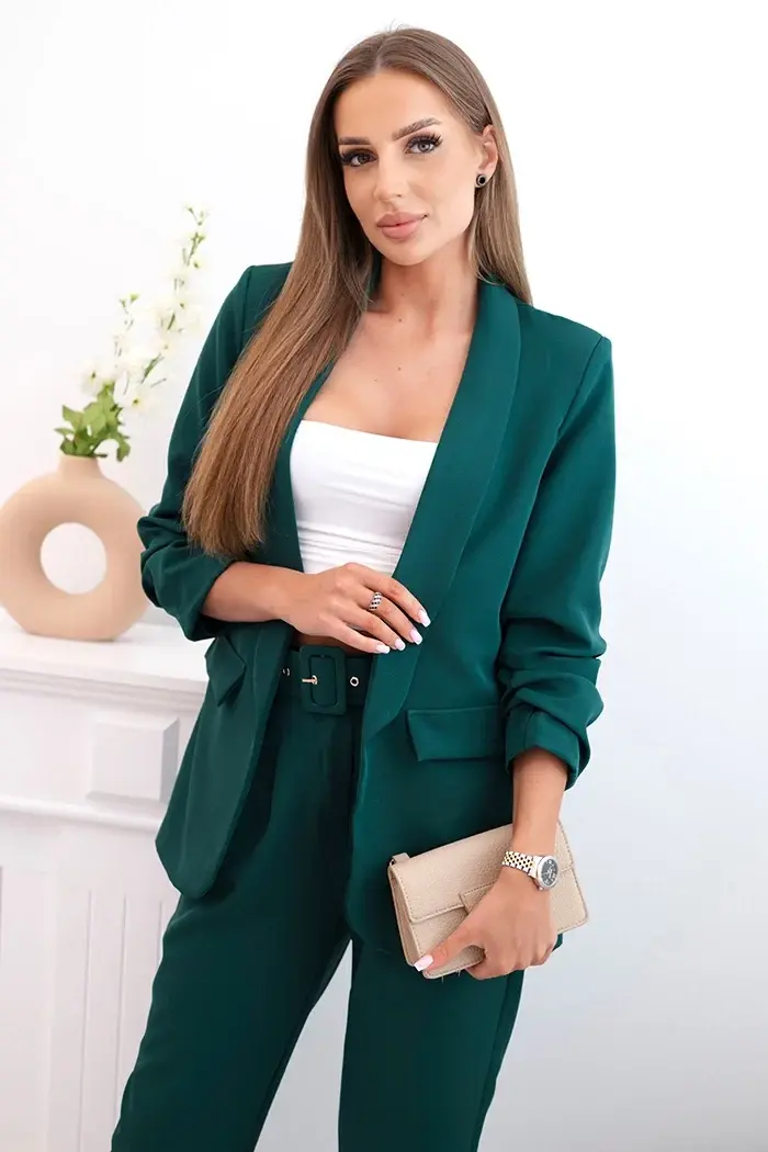 Kesi Włoski Elegantná súprava saka a nohavíc námorný