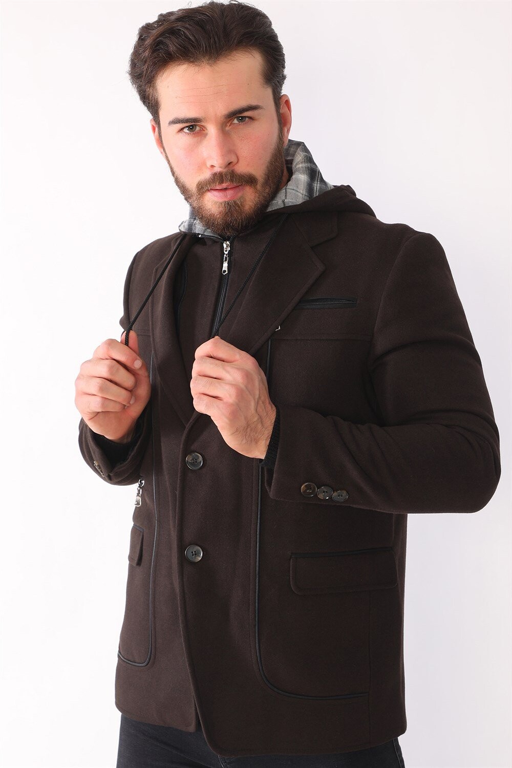 K7533 DEWBERRY MEN'S COAT-BROWN
