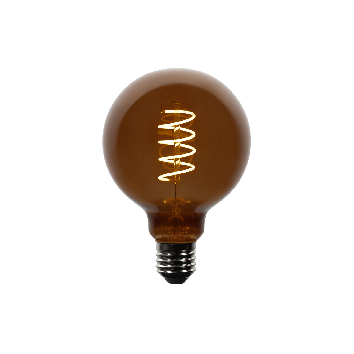 Sada 5 stmievateľných LED žiaroviek E27 G95 hnedá 4W 120 lm 1800K