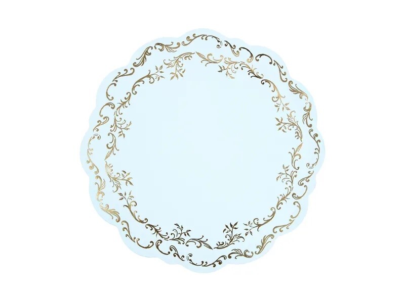 PartyDeco Podložky pod tanier - Light blue 35,5 cm