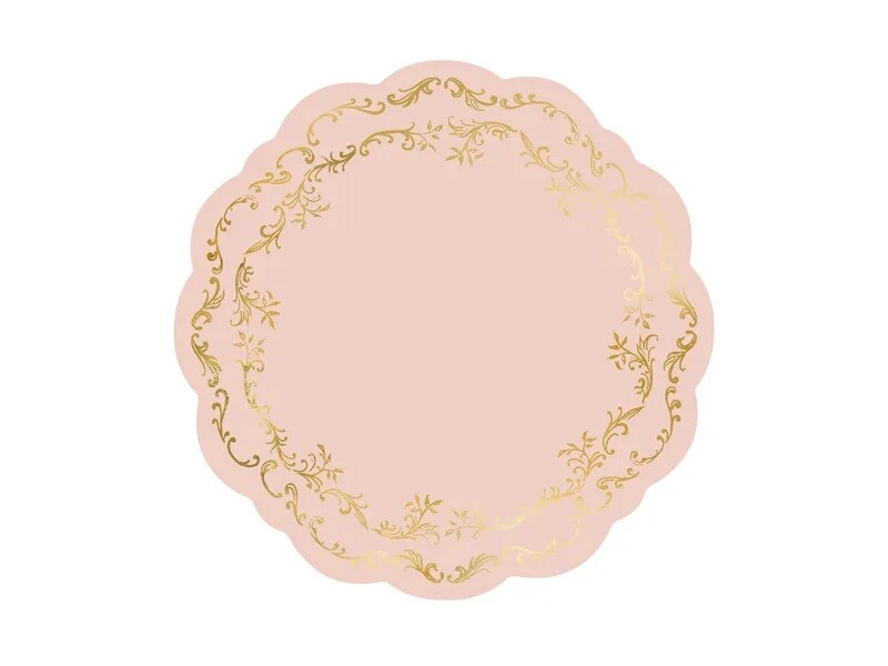 PartyDeco Podložky pod tanier - Dusty pink 35,5 cm