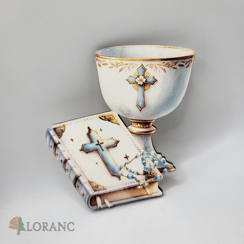 Loranc Magnetka na tortu - Kalich a biblia modrá