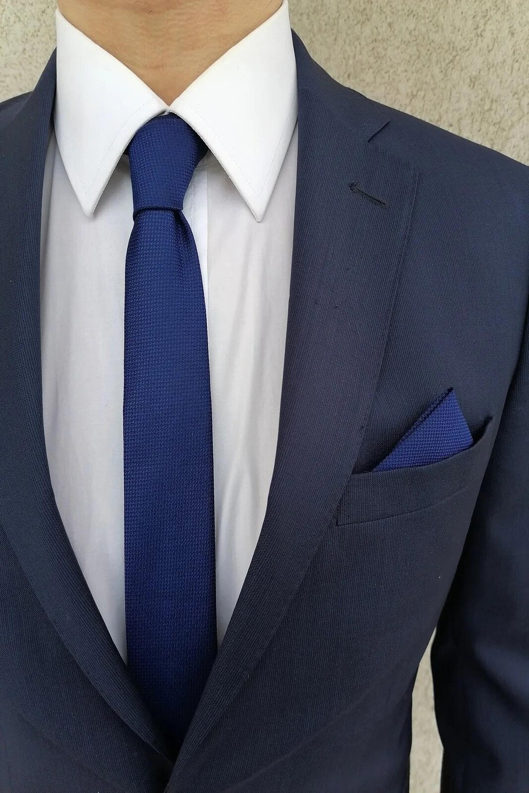 69641 Dewberry Mens Tie and Handkerchief Set-MIDNIGHT BLUE