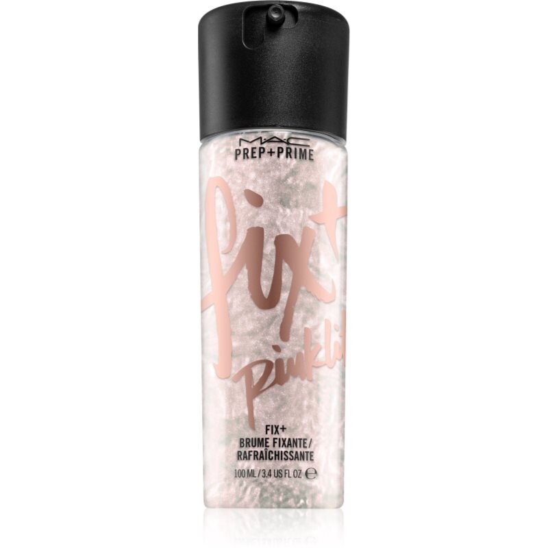 MAC Cosmetics Prep + Prime Fix+ (Shimmer) pleťová maska pre fixáciu make-upu pre okamžité rozjasnenie odtieň Pinklite 100 ml