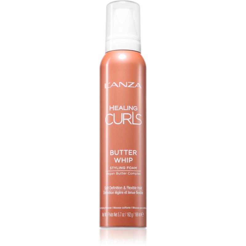 L'anza Healing Curls Butter Whip stylingová pena pre vlnité a kučeravé vlasy 168 ml