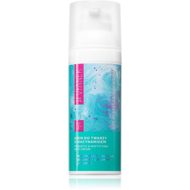 Vianek Prebiotic Mattifying ľahký zmatňujúci pleťový krém s prebiotikami pre zmiešanú pleť 50 ml