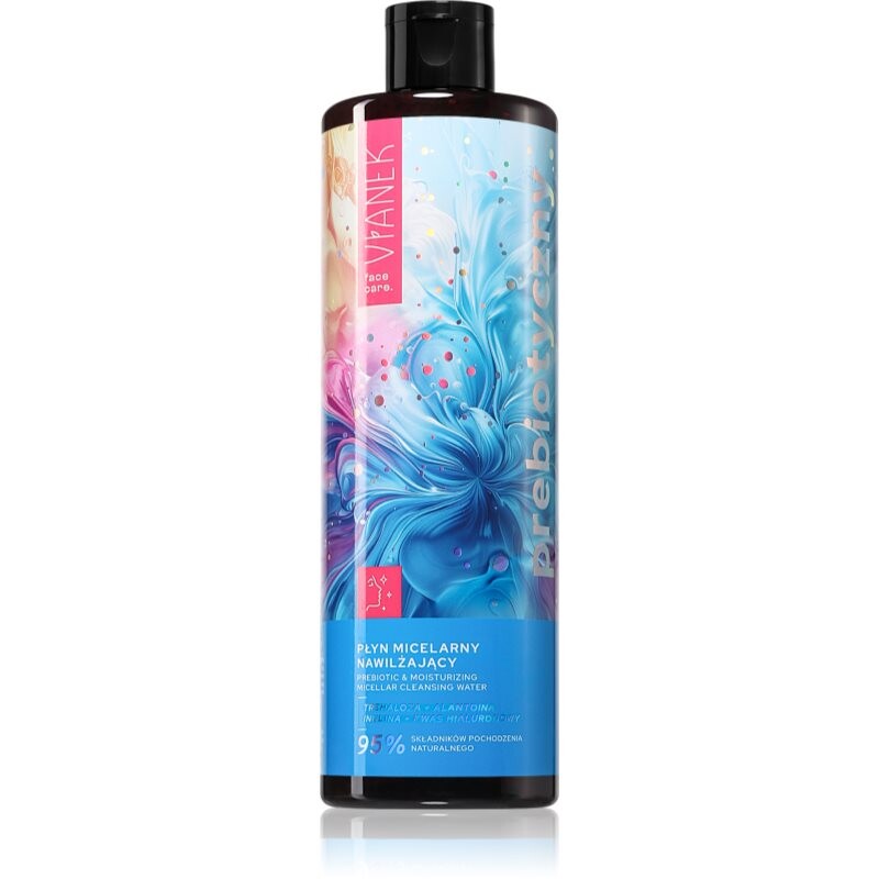 Vianek Prebiotic Moisturizing čistiaca a odličovacia micelárna voda s prebiotikami 400 ml