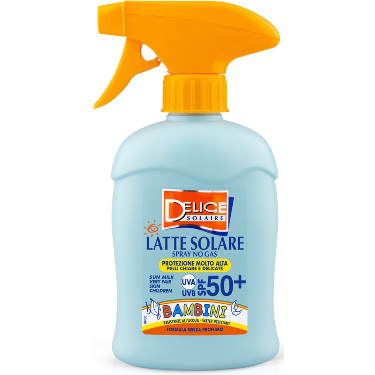 Detský opaľovací sprej DELICE SOLAIRE NO GAS SPF50+ 250 ml