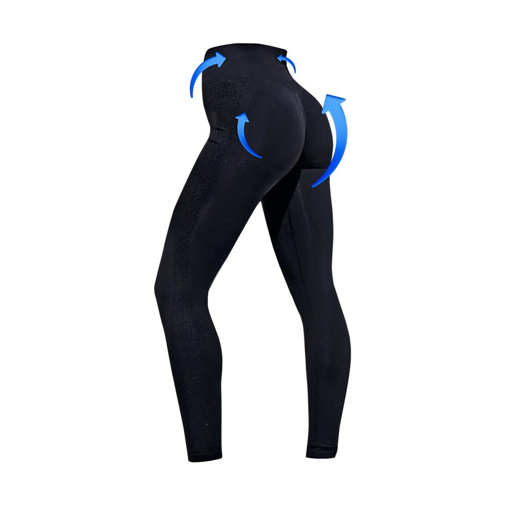 TriDri® Dámske push-up legíny s vysokým pásom - Čierna | L