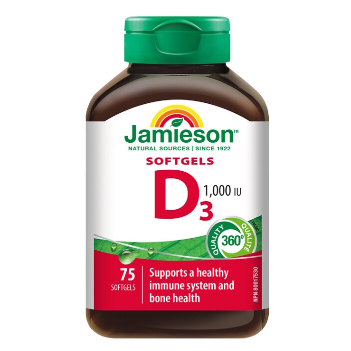 JAMIESON Vitamín D3 1000 IU 75 kapsúl
