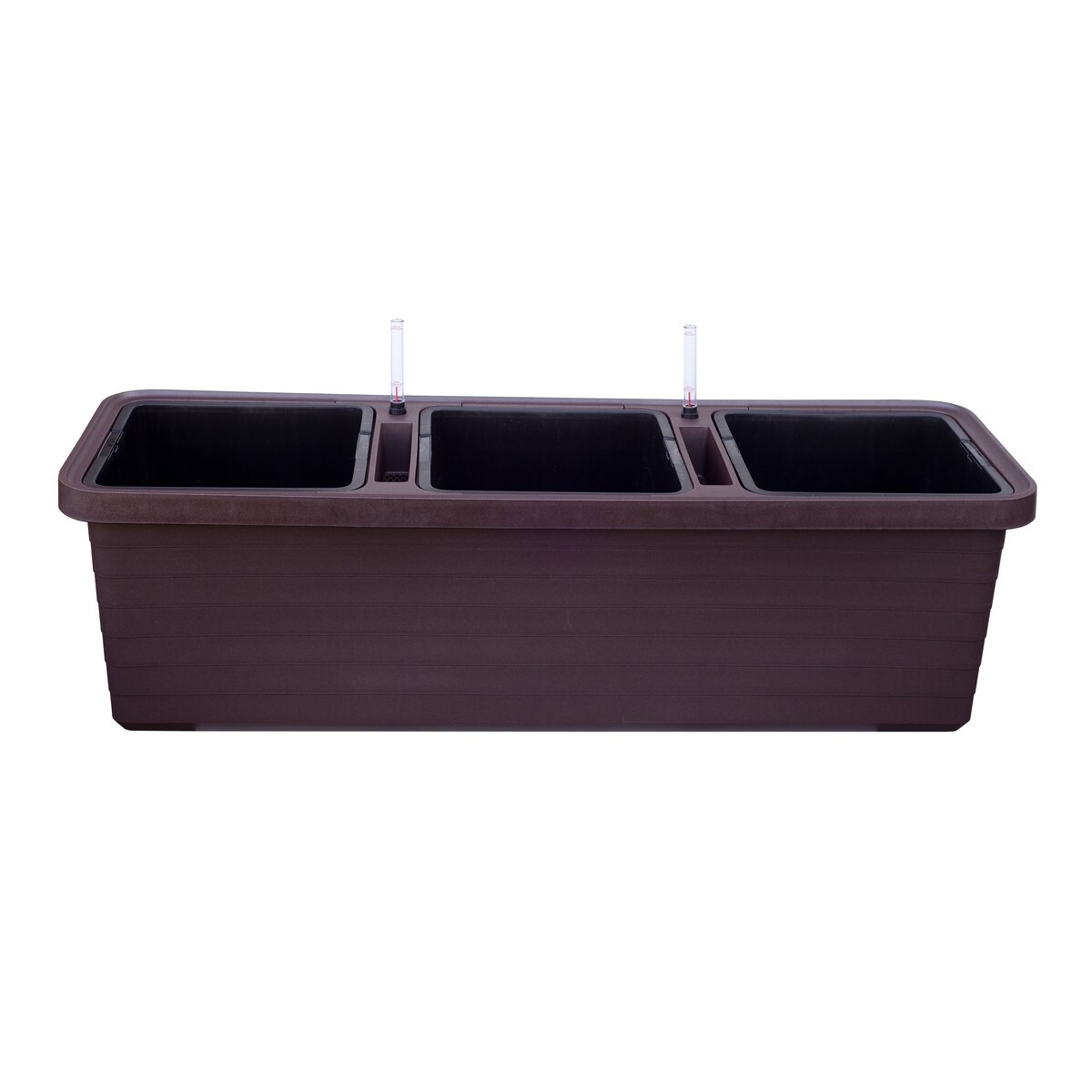 Plastia Samozavlažovací truhlík Berberis TRIO, čokoláda, 117 cm