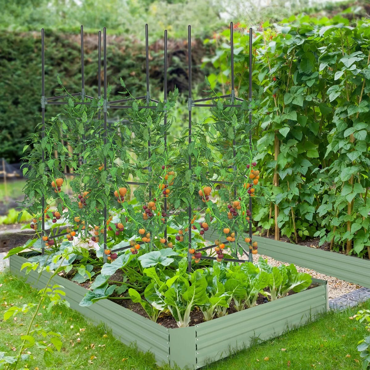 Outsunny Podpěra rostlin Trellis, 3 ks