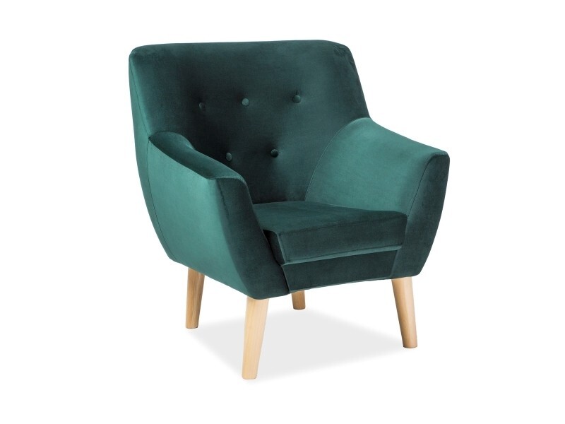 Křeslo NORDIC I Velvet zelené