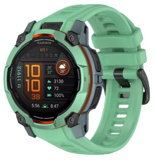 eses Silikónový remienok pre Garmin instinct 3 - Zelený, 26 mm