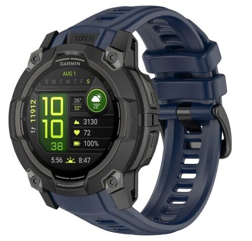 eses Silikónový remienok pre Garmin instinct 3 - Modrý, 22 mm