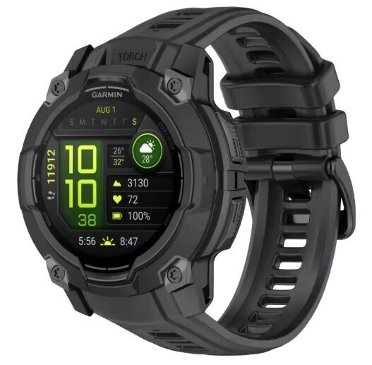 eses Silikónový remienok pre Garmin instinct 3 - Čierny, 22 mm