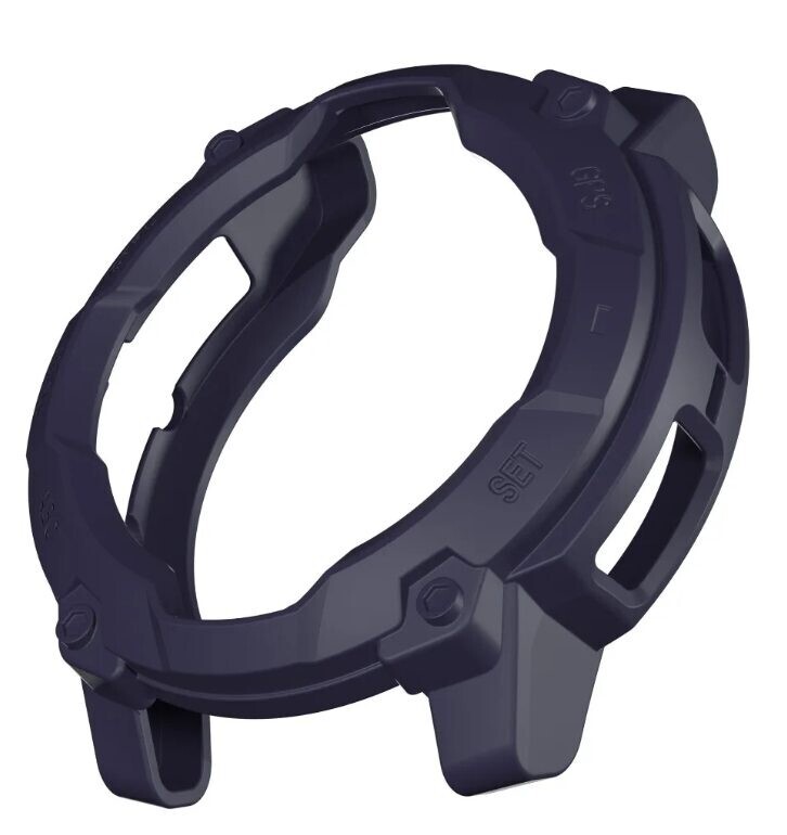 Silikónový rámček pre Garmin Instinct 3 - Modrý, 50 mm