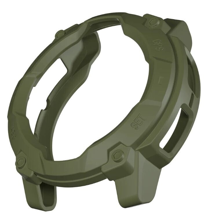 Silikónový rámček pre Garmin Instinct 3 - Zelený, 45 mm