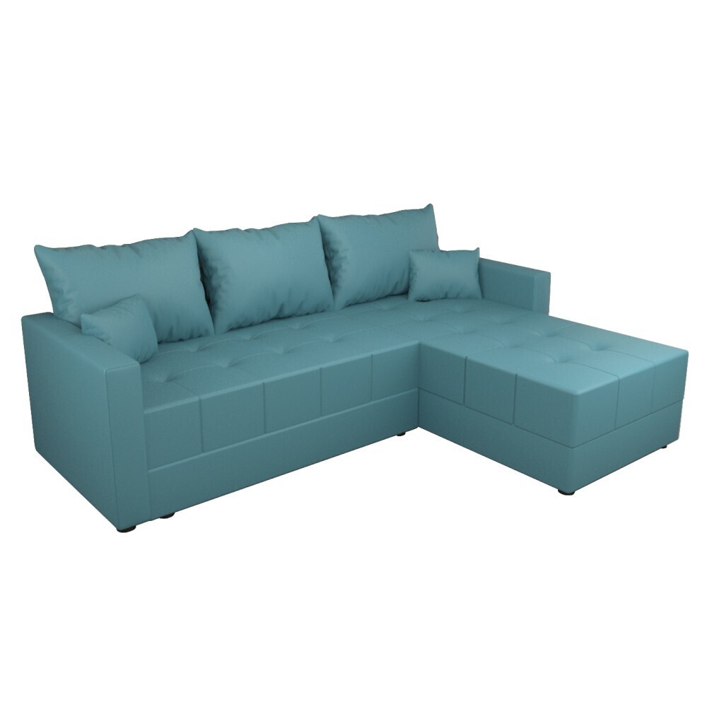 KONDELA Duan Roh L/P rohová sedačka s rozkladom petrolejová