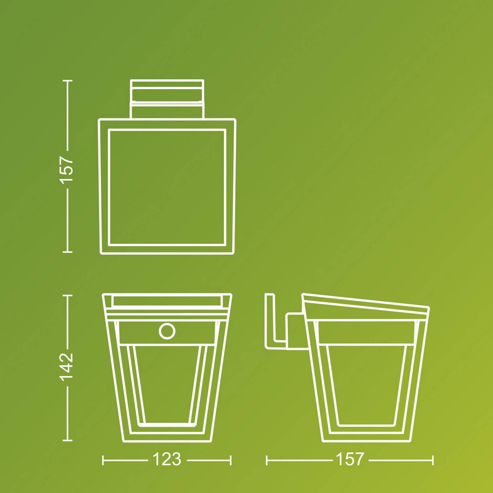 Philips LED solárne vonkajšie nástenné svietidlo Nissa UE, plast, IP44