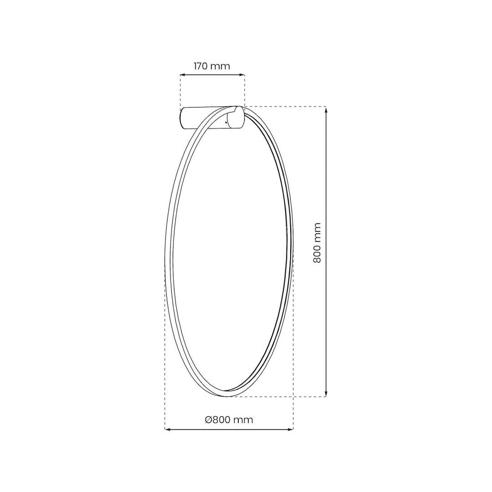 LED nástenné svetlo Saturno, zlaté, Ø 80 cm, kov, 4 000 K
