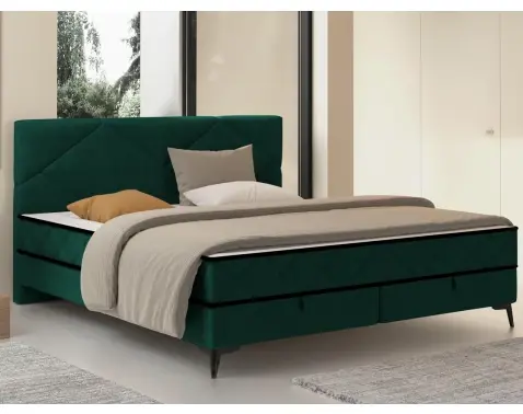 Posteľ Parana 160x200 cm, fľaškovo zelená zamatová látka%