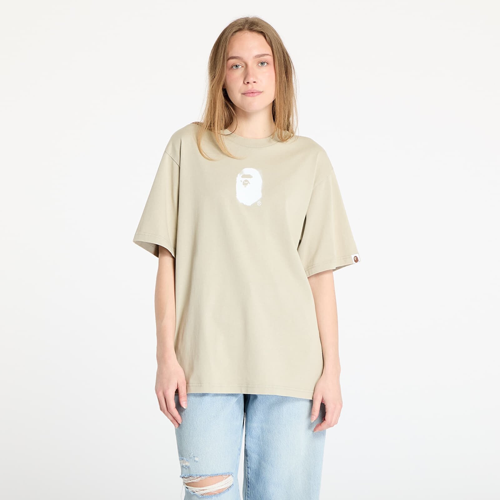Tričko A BATHING APE Pigment Print Ape Head Relaxed Fit Tee UNISEX Olive S