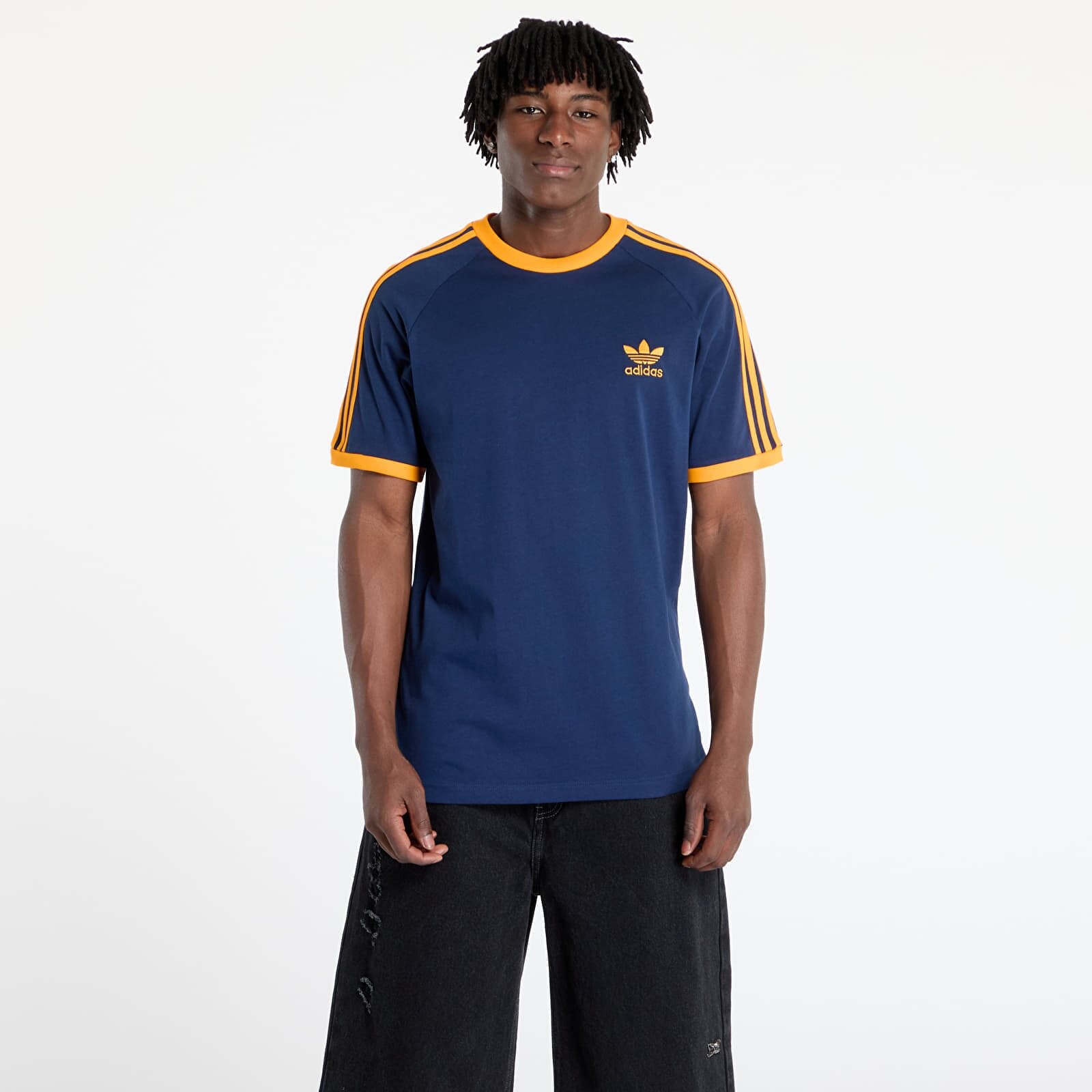 Tričko adidas Adicolor Classics 3-Stripes T-Shirt Night Indigo/ Crew Orange S
