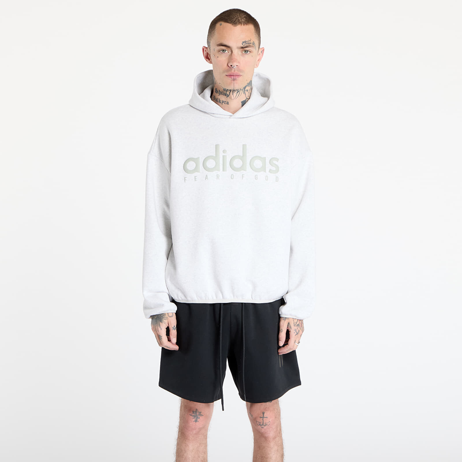 Mikina adidas x Fear Of God Athletics Heather Fleece Hoodie Light Grey Heather M