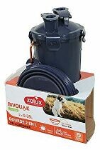 Lahev 2v1+ 2 misky BIVOUAK 2x350ml modrá Zolux VÝPREDAJ