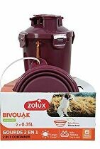 Lahev 2v1+ 2 misky BIVOUAK 2x350ml červená Zolux VÝPREDAJ