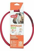 Obojek LED velký BIVOUAK 30-60cm USB červená Zolux VÝPREDAJ