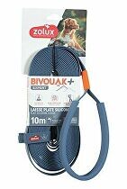 Vodítko pes BIVOUAK ploché,silik.15mm/10m modrá Zolux VÝPREDAJ