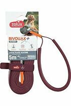 Vodítko pes BIVOUAK ploché,silik.15mm/5m červená Zolux VÝPREDAJ