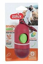 Zásobník sáčků na exkrementy BIVOUAK červená Zolux VÝPREDAJ
