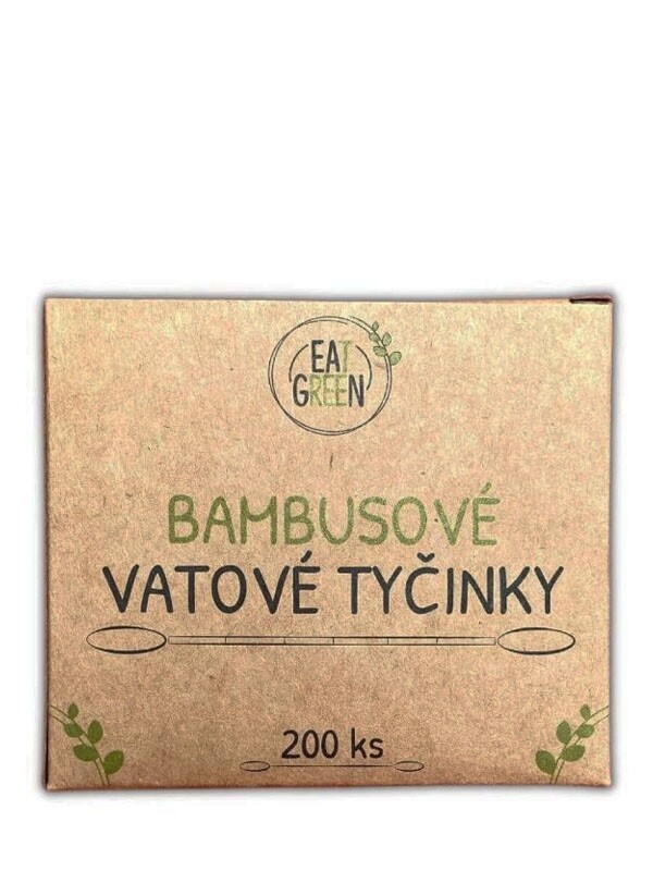 Bambusové vatové tyčinky EATGREEN 200 ks