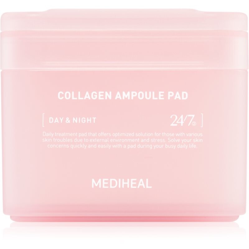 MEDIHEAL Collagen Ampoule Pad tonizačné vankúšiky pre hydratáciu a vypnutie pokožky 100 ks