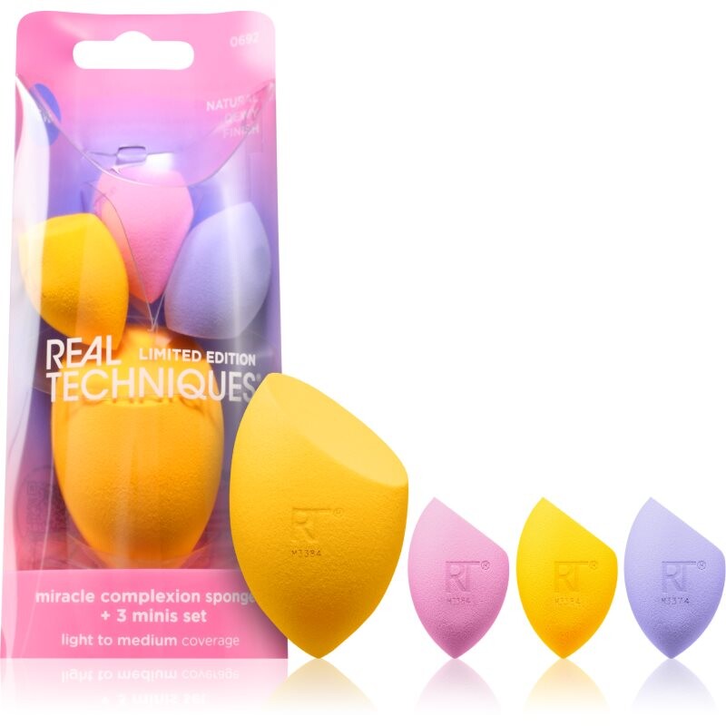 Real Techniques Miracle Complexion Sponge +3 minis set hubka na make-up
