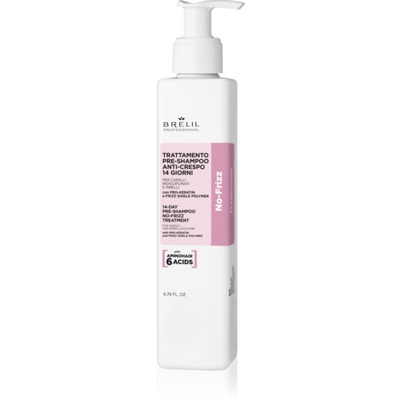 Brelil Professional No Frizz 14 Days No Frizz Treatment pred-šampónová starostlivosť pre nepoddajné a krepovité vlasy 200 ml