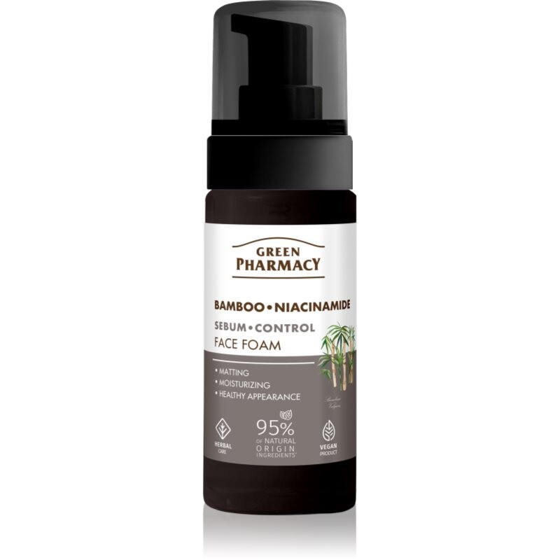 Green Pharmacy Bamboo & Niacinamide Face Foam čistiaca pleťová pena 150 ml