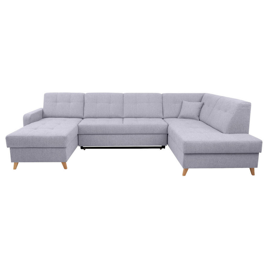 XXXL Sedací souprava LARS U,, drevo, textil, sivá